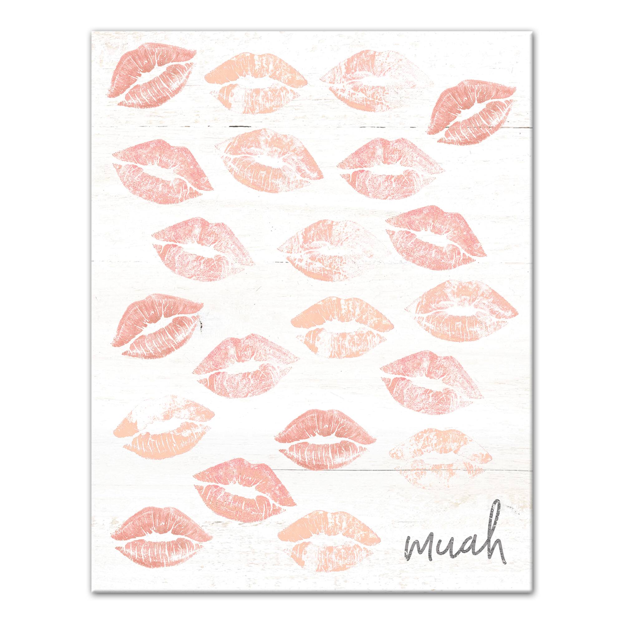 Muah Lips Canvas Art